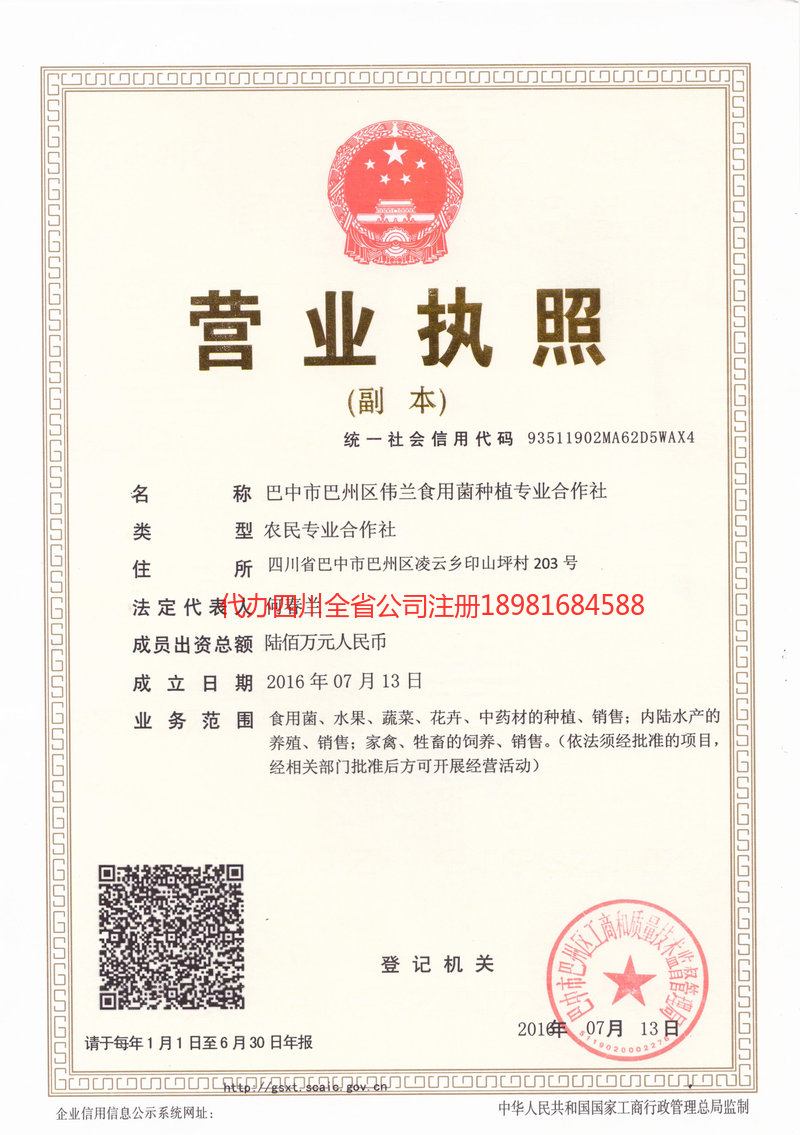 东台东台伟兰食用菌种植专业合作社